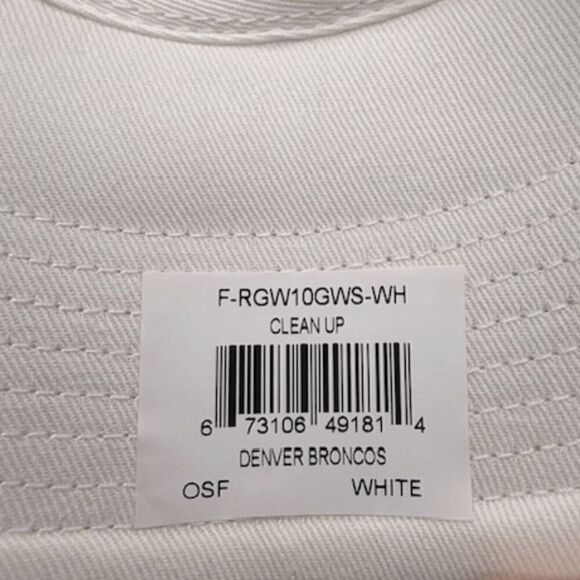 47 Brand Men's NFL Denver Broncos Adjustable Cap White One Size NWT - Picture 5 of 11